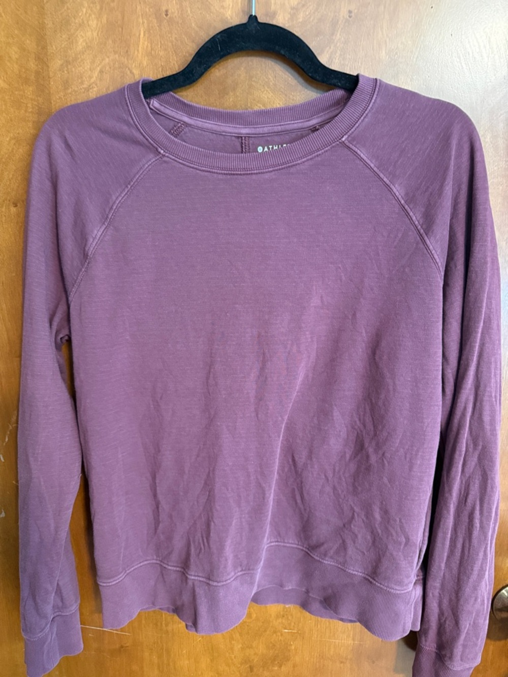 Athleta Women's Crew Sweatshirt in Plum Wine